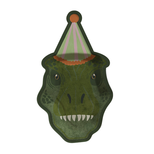 Paper Plates-HBPD103 - Party T-Rex Paper Plates-Hootyballoo