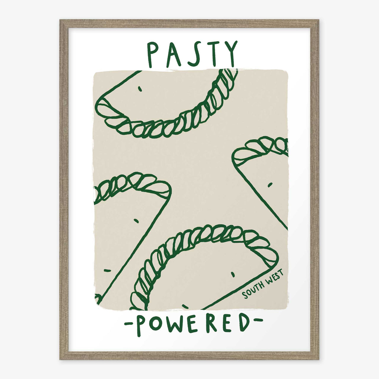 Framed Print-WF1253F - Pasty Powered Small Framed Print-Whistlefish