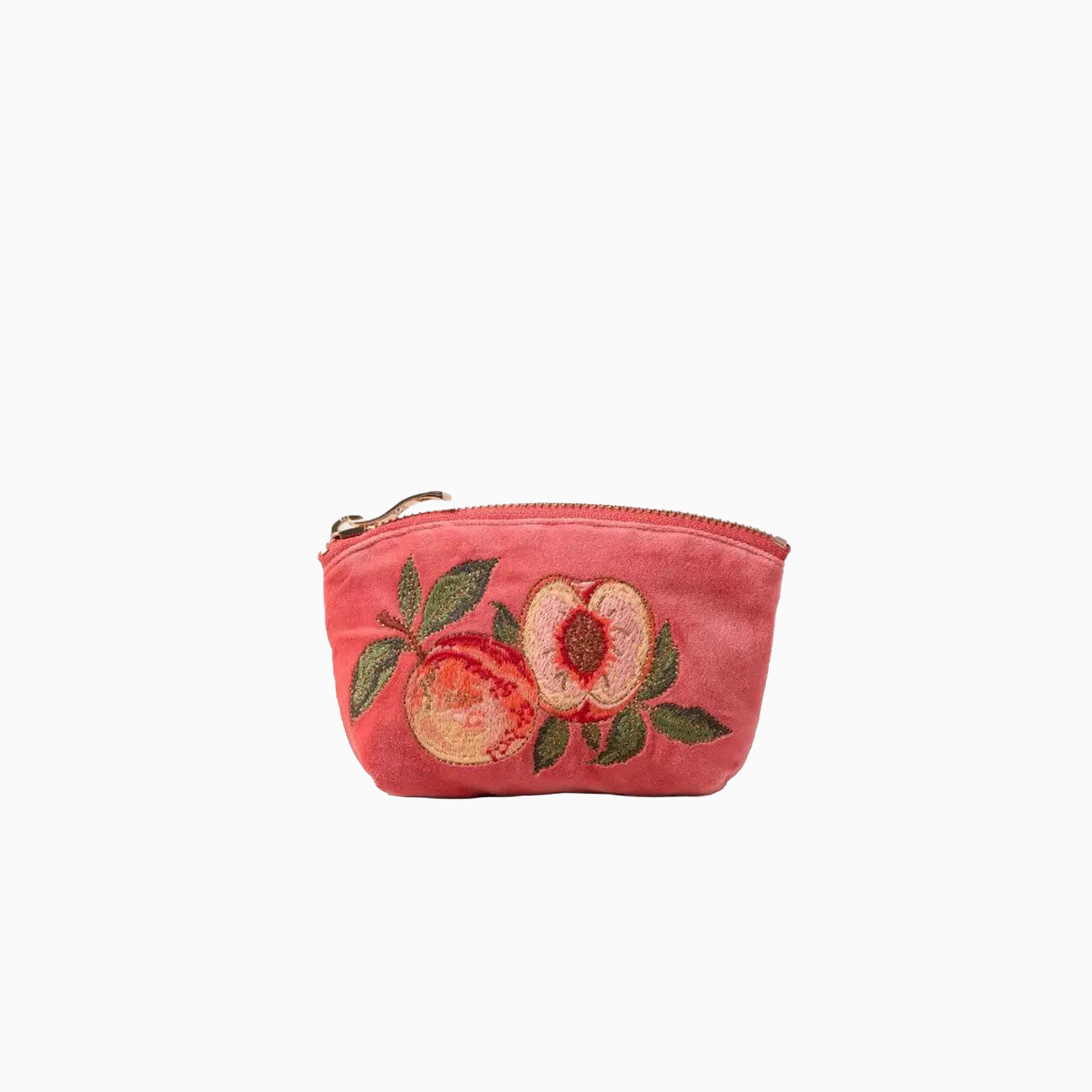 Coin Purse-17040 - Spiced Coral Summer Peach Coin Purse-Elizabeth Scarlett
