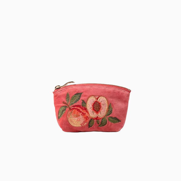 Coin Purse-17040 - Spiced Coral Summer Peach Coin Purse-Elizabeth Scarlett