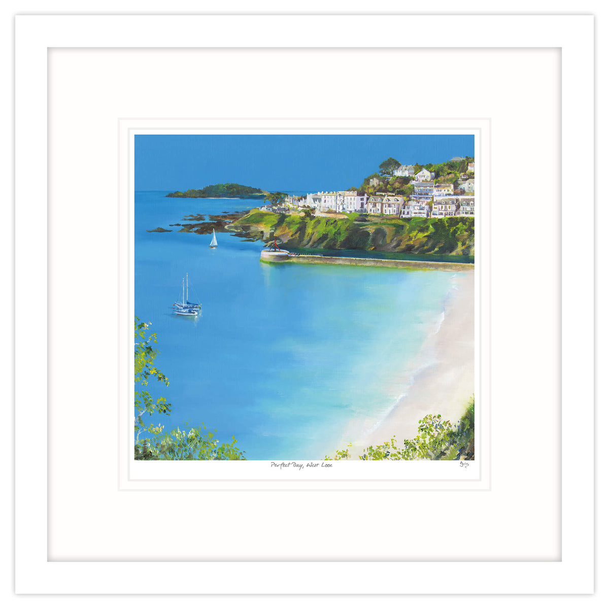 IC122F Perfect Day West Looe Framed Print