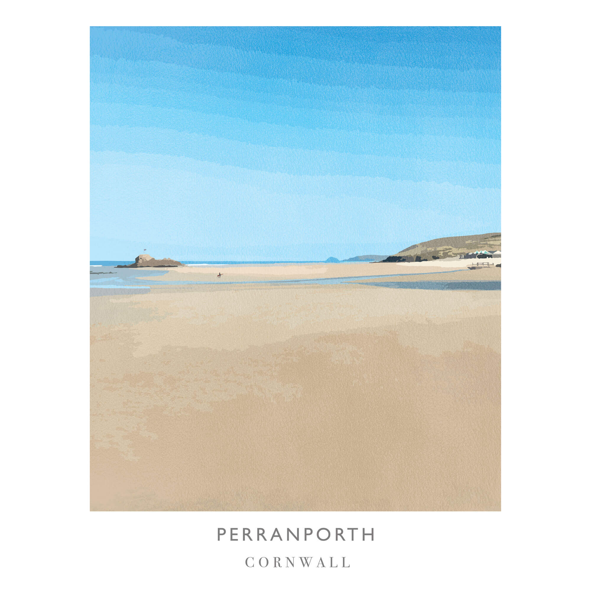 WF133P Perranporth Art Print