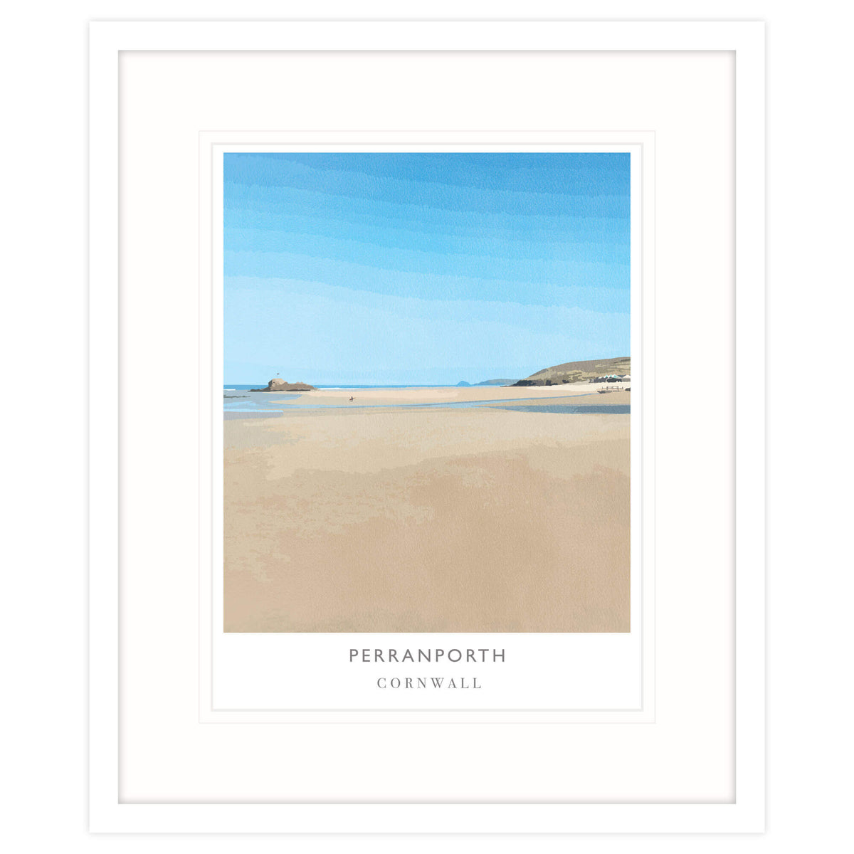 WF133F Perranporth Framed Print