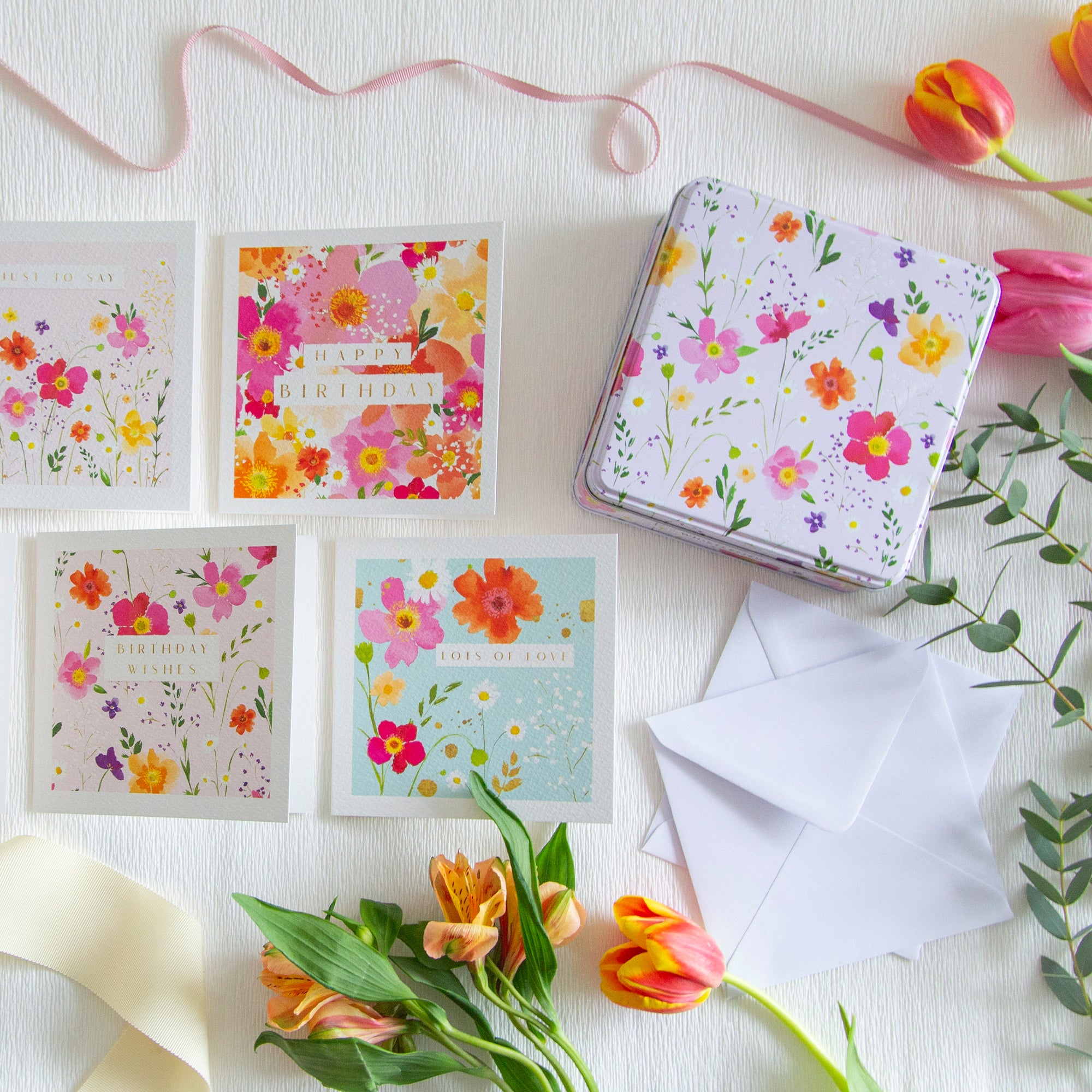 Notelet Tin-MWT71 - Petal Pop Filled Notelet Tin-Whistlefish