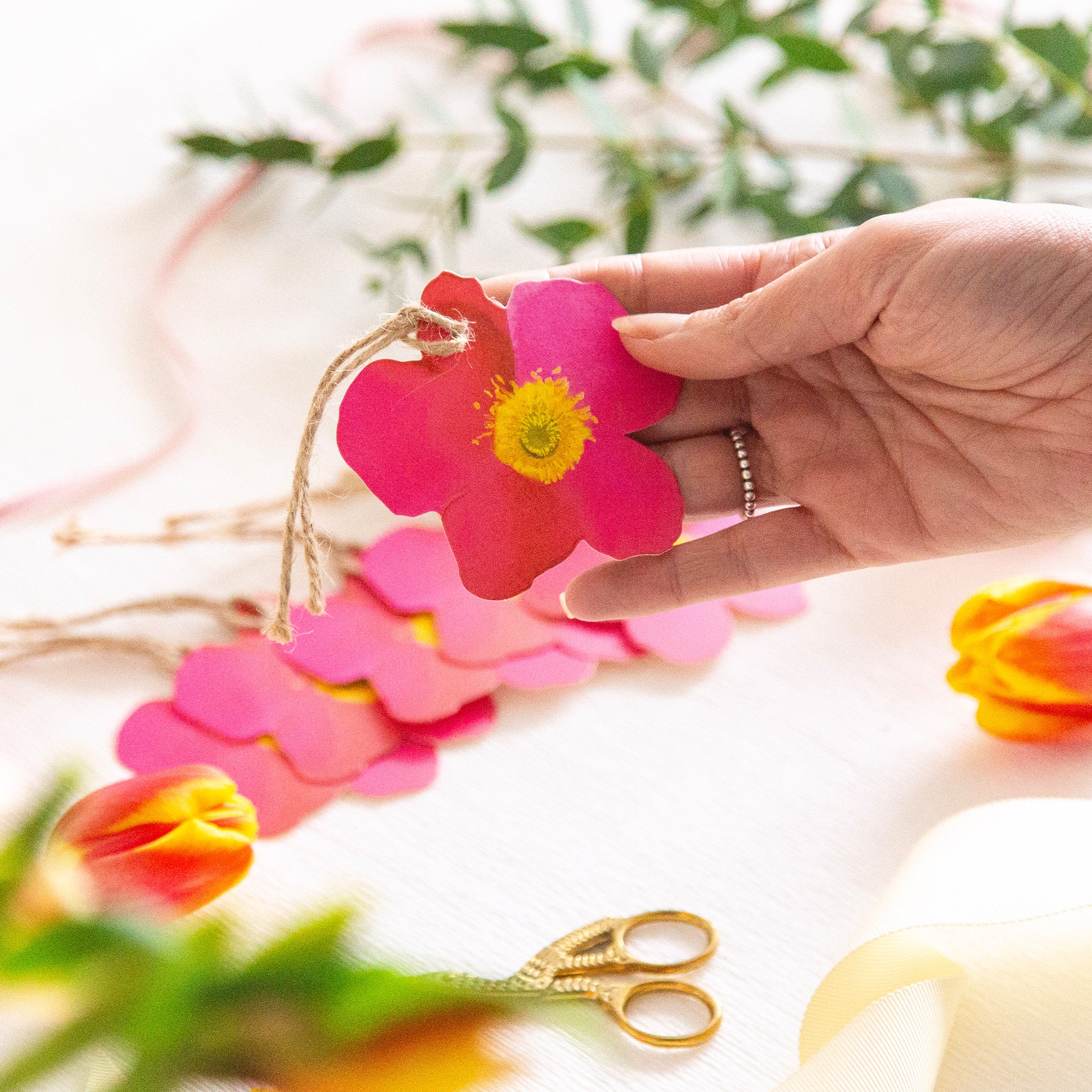 Gift Tag-GWT60 - Petal Pop Gift Tags (Pack of 6)-Whistlefish