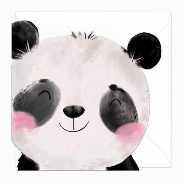 Greeting Card-G596 - Peter The Panda Cut-Out Card-Whistlefish