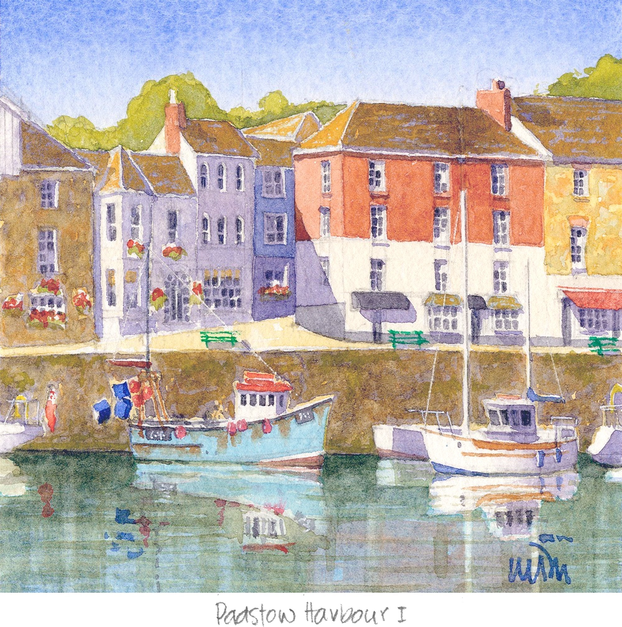 JW162P Picturesque Padstow Harbour Art Print