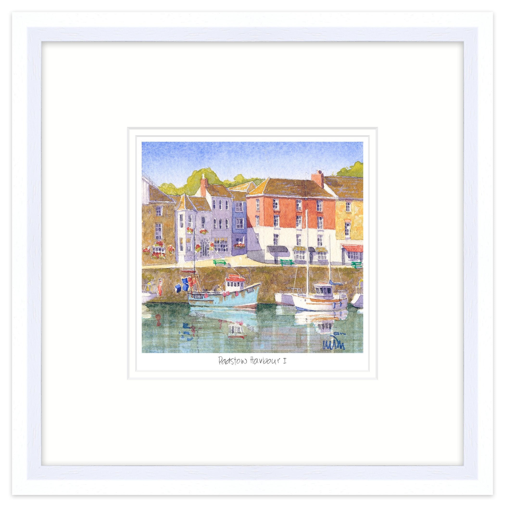 JW162F Picturesque Padstow Harbour Framed Print