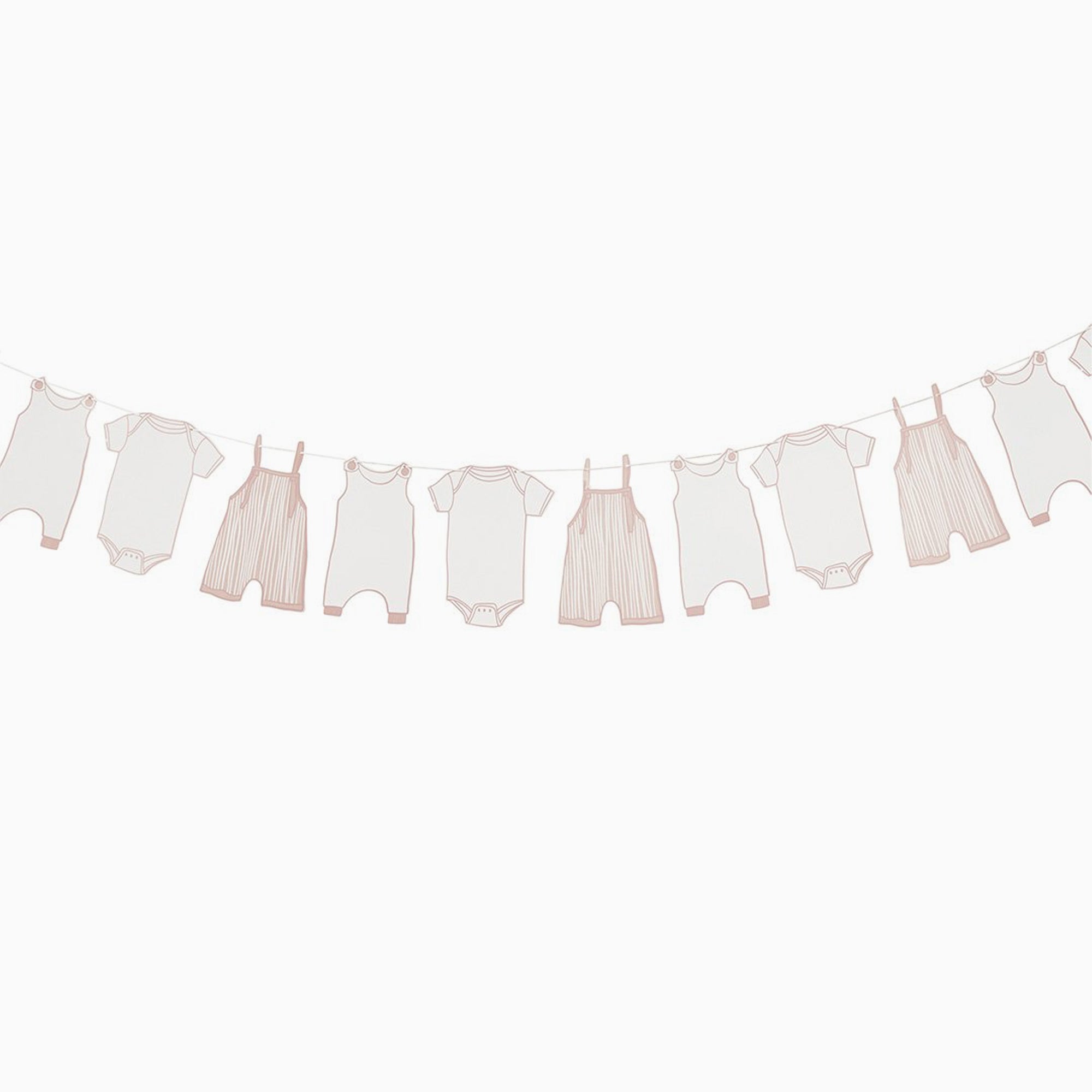 Garland-HBBS204 - Pink Babygrow Card Garland-Hootyballoo