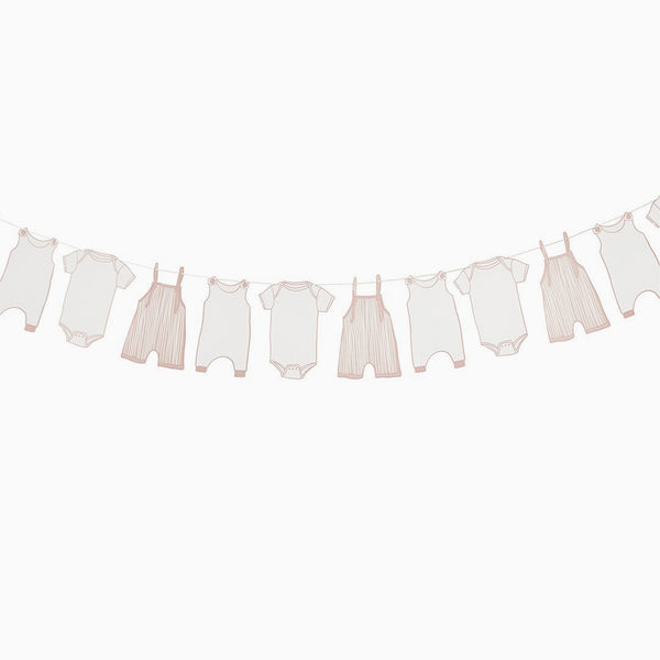 Garland-HBBS204 - Pink Babygrow Card Garland-Hootyballoo