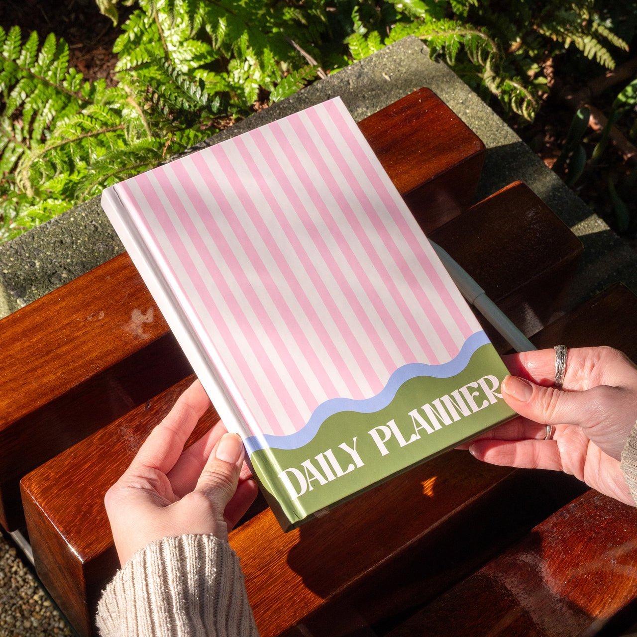 Daily Planner-DPL-PKST - Pink Stripe Daily Planner-Yop & Tom