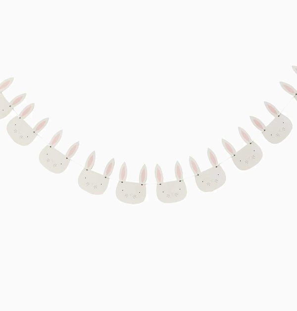 Bunting-EGG-216 - Pink & White Bunny Bunting-Ginger Ray