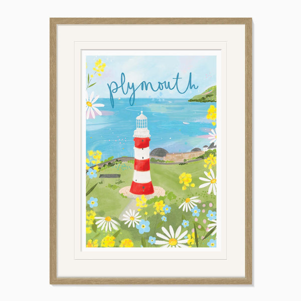 Framed Print-WF1151F - Plymouth Large Framed Print-Whistlefish