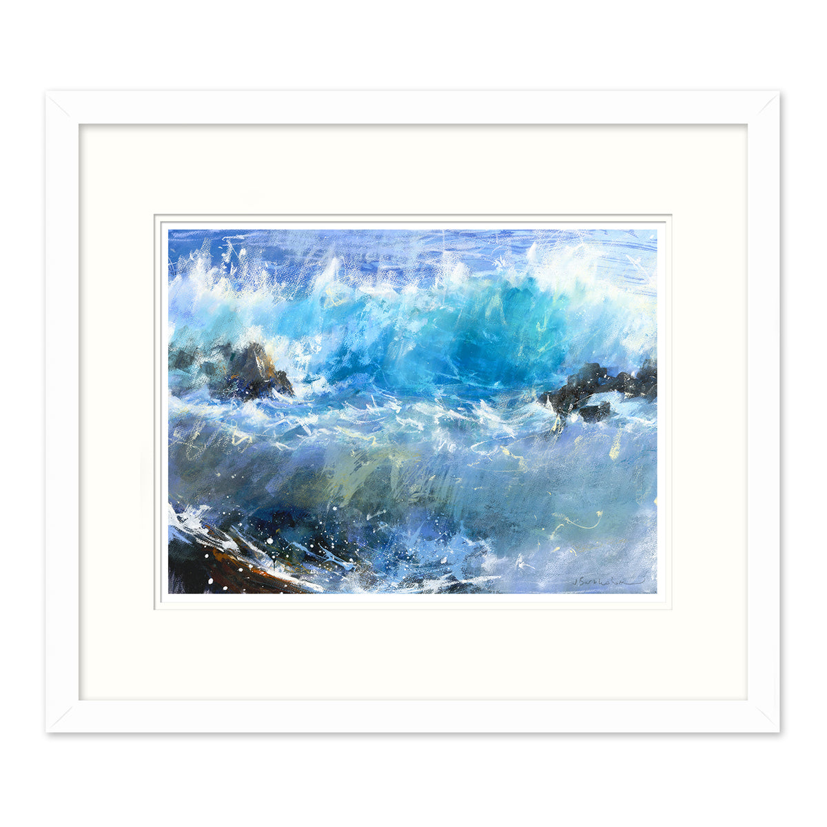 JBPA PB1 066F Poipu Breaker 1 Framed Print