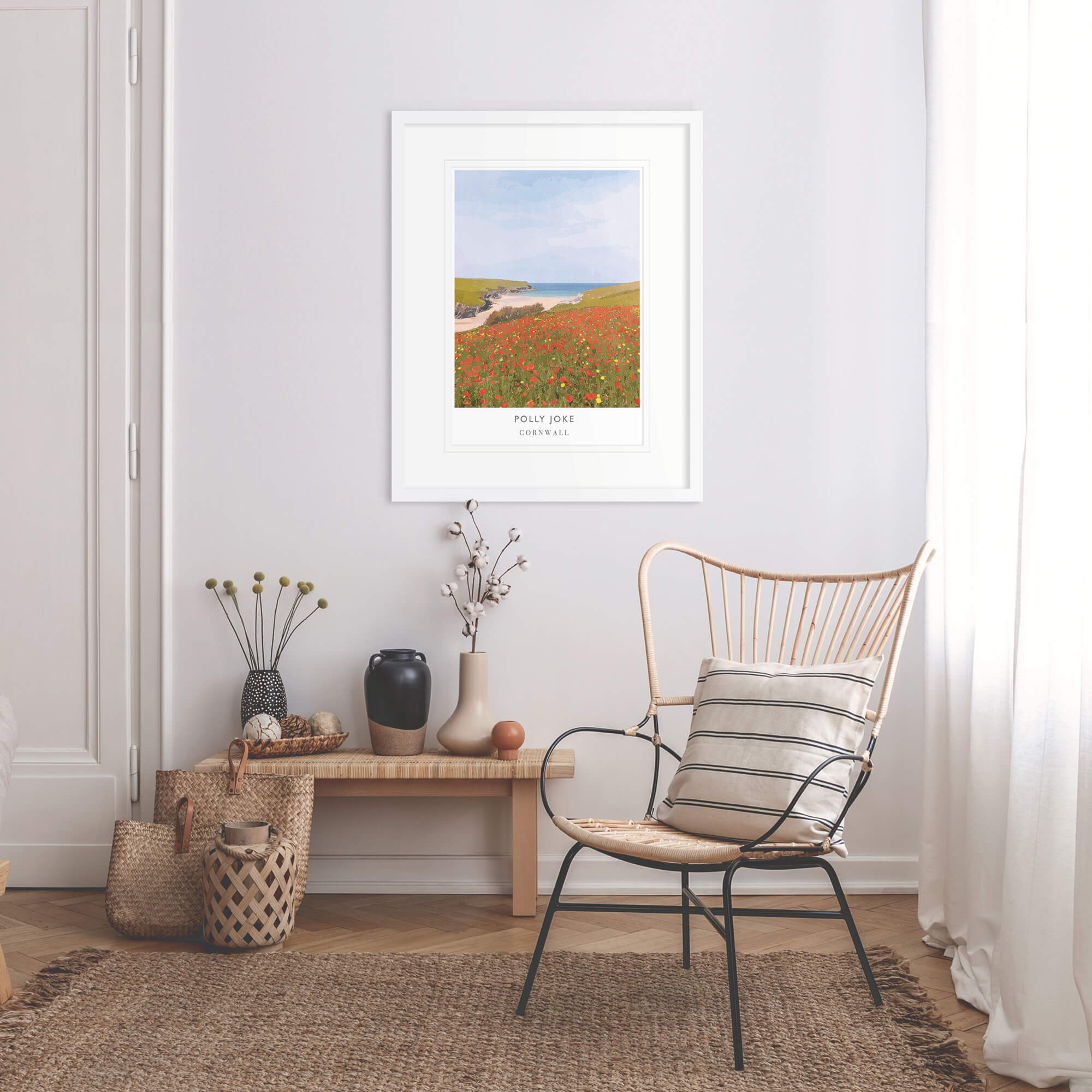 Framed Print-WF297F - Polly Joke Poppies-Whistlefish