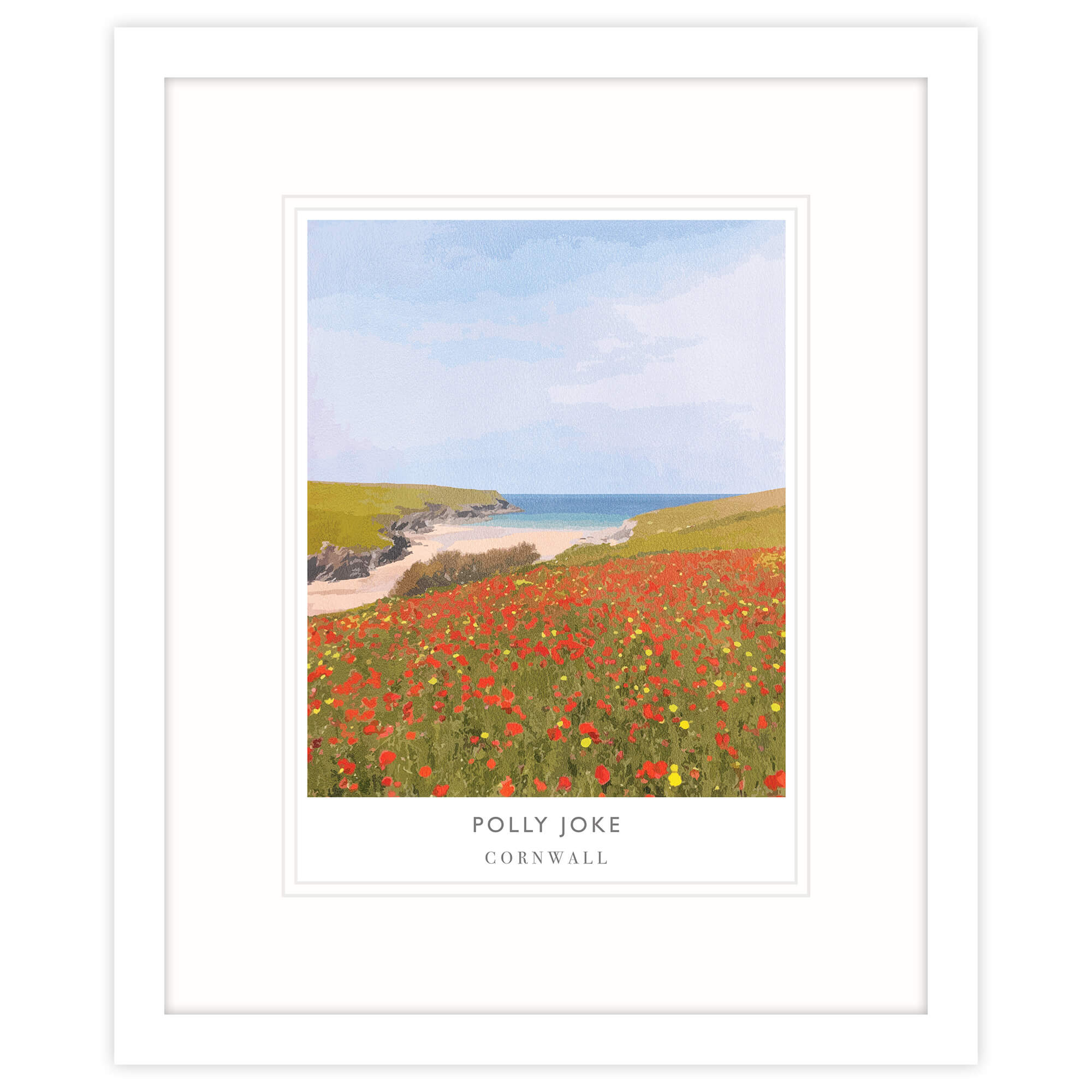 WF297F Polly Joke Poppies Framed Print