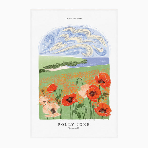 Tea Towel-WTT259 - Polly Joke Arched Lino Tea Towel-Whistlefish