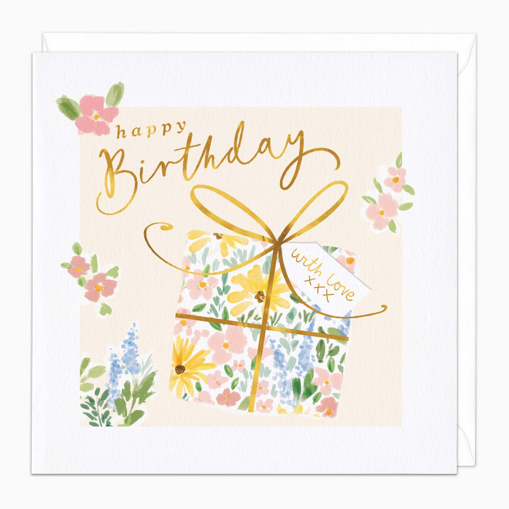 Greeting Card-H189 - Pretty Present Birthday Card-Whistlefish