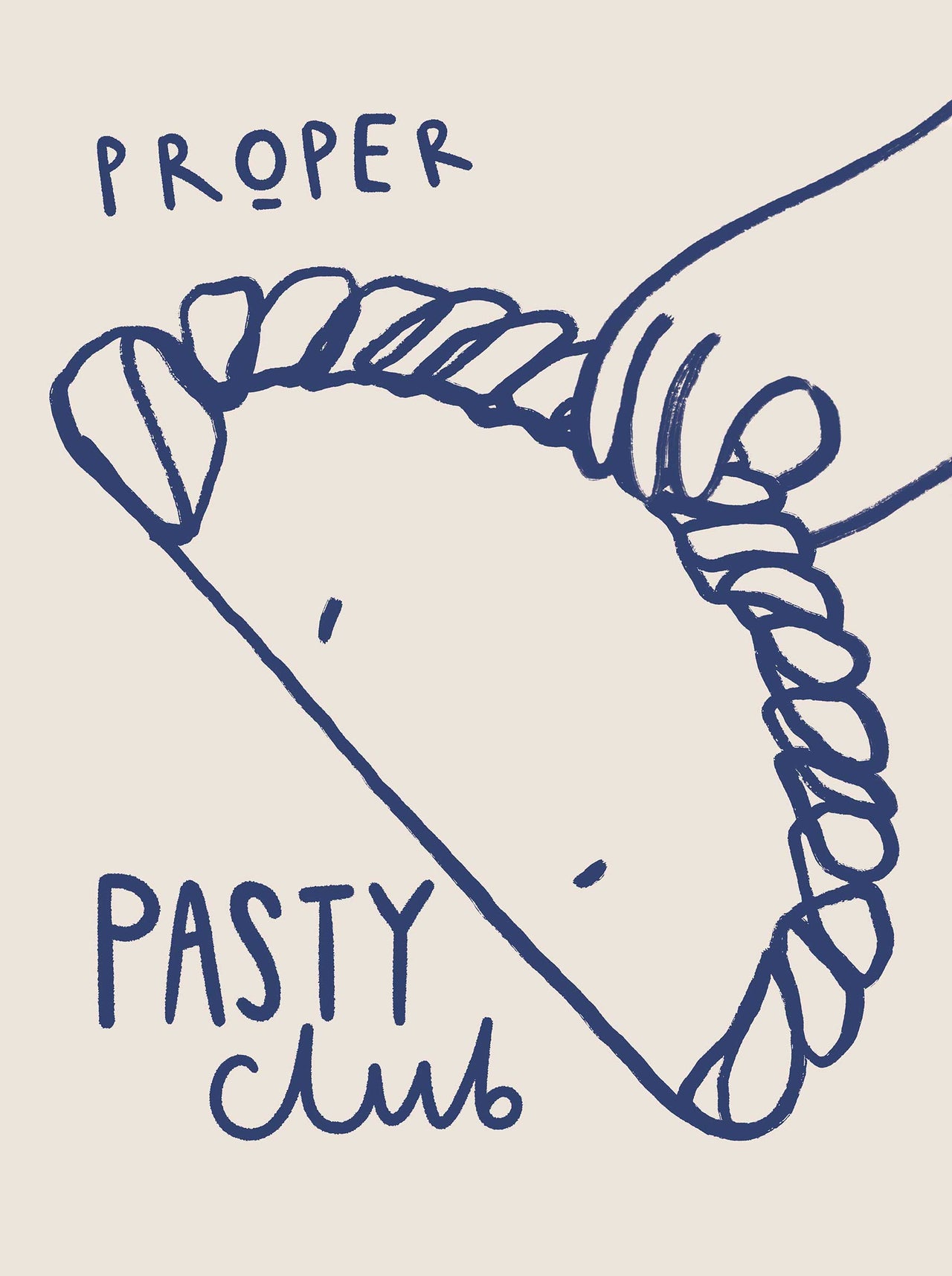 Framed Print-WF1254F - Proper Pasty Club Small Framed Print-Whistlefish
