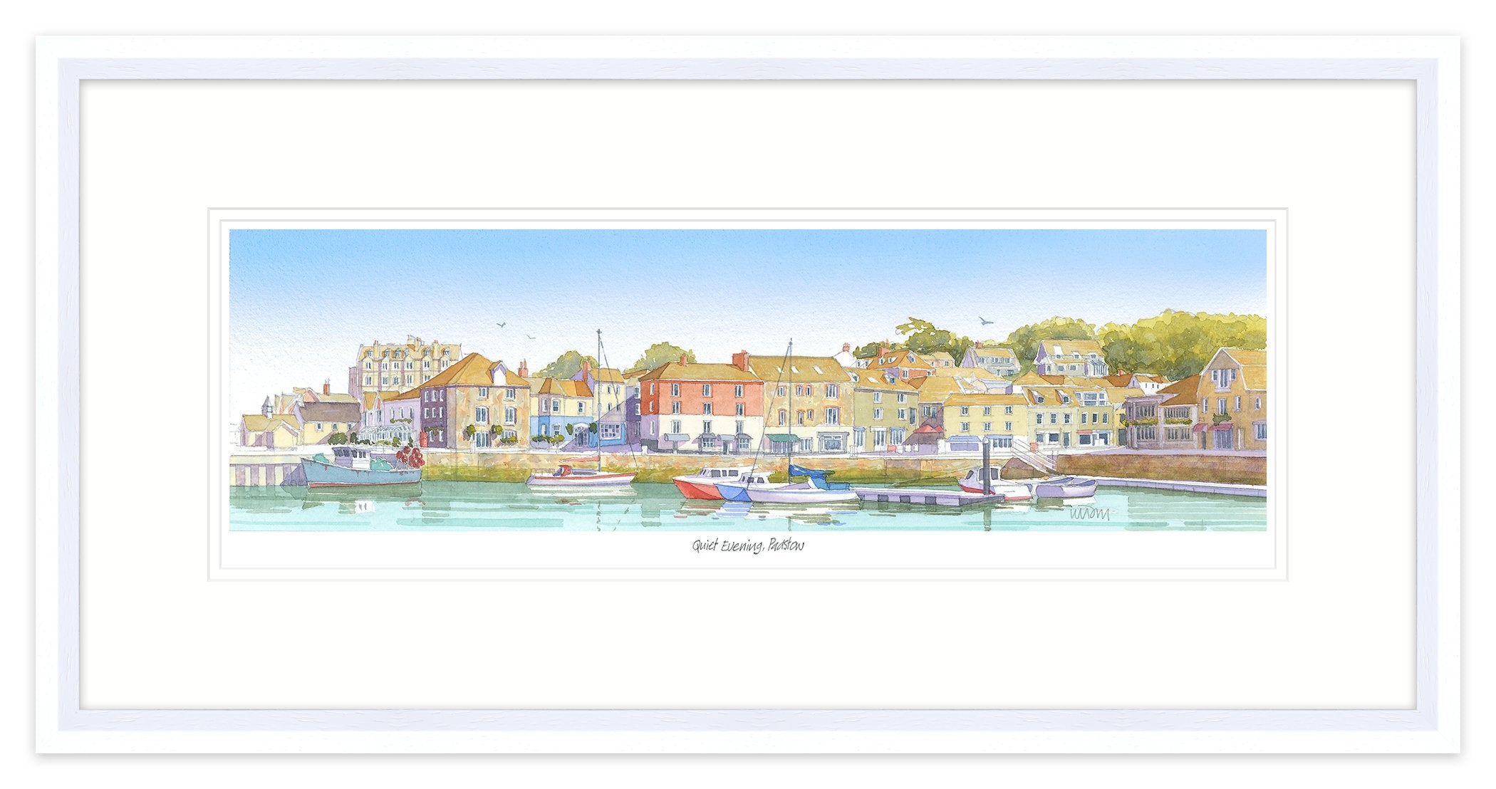 JW214F Quiet Evening Padstow Framed Print