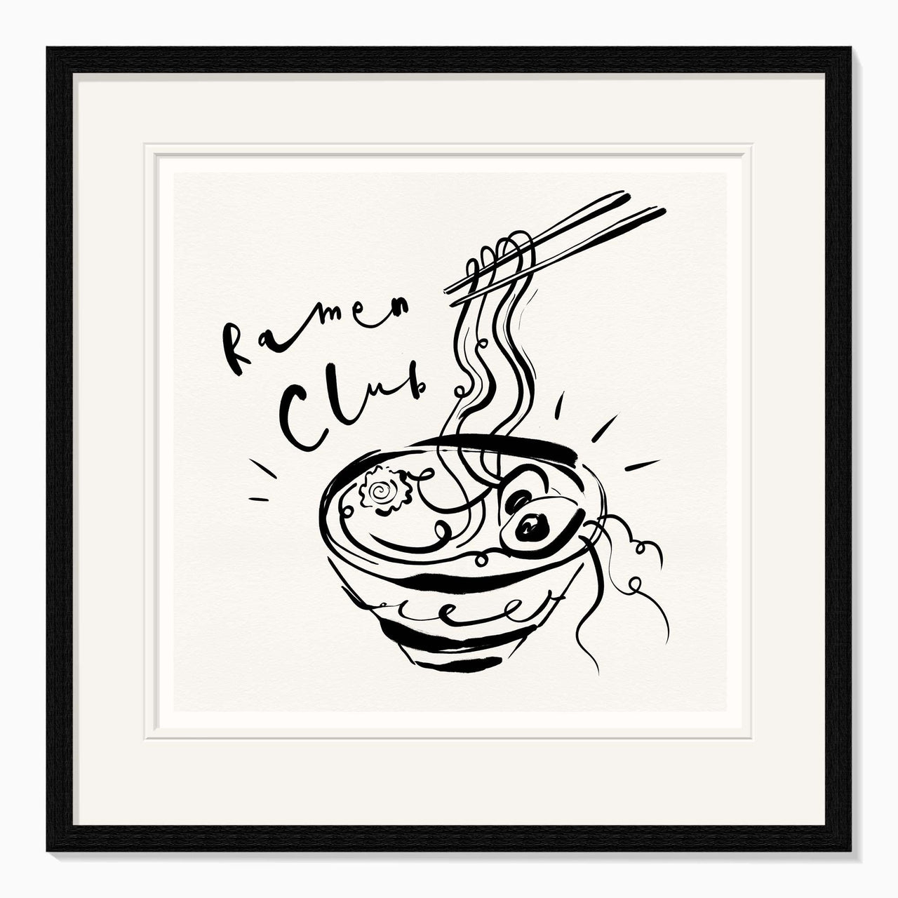 Framed Print-WF1101F - Ramen Club Framed Print-Whistlefish