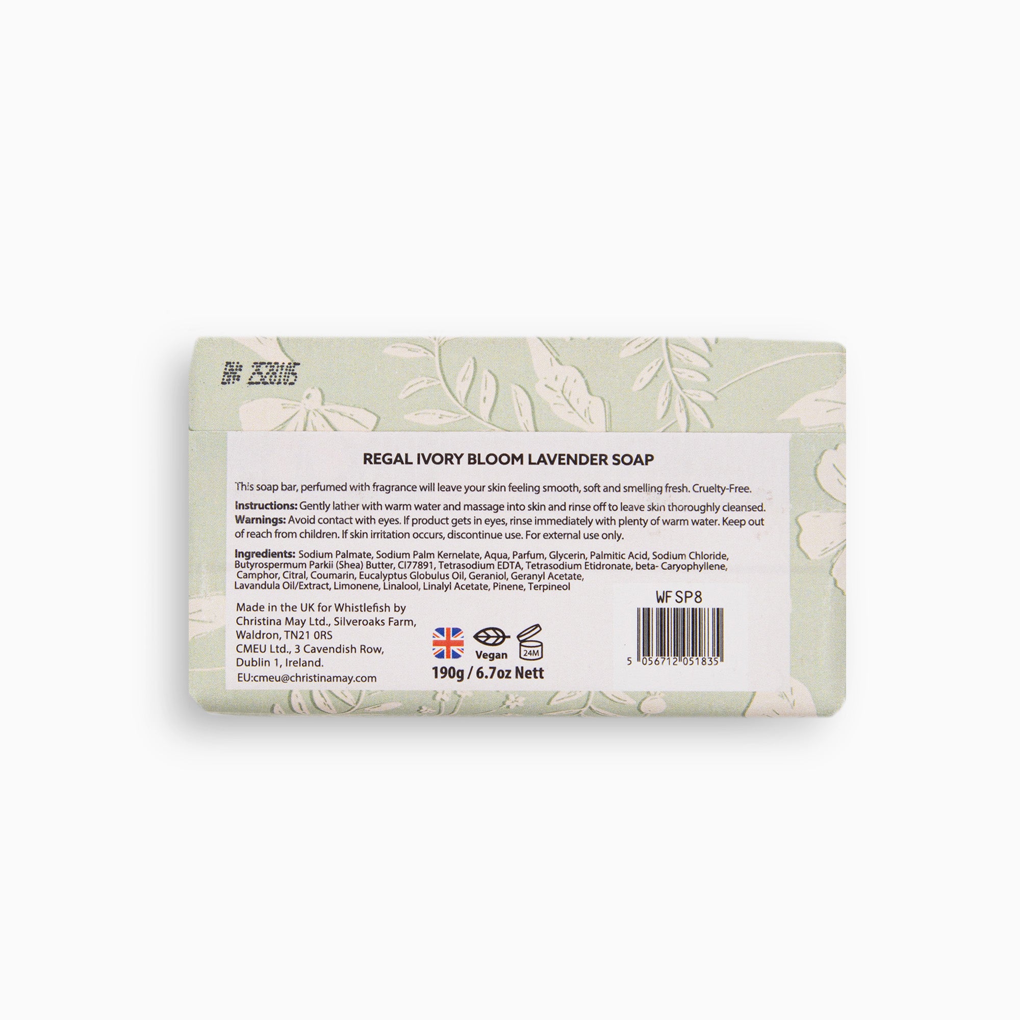 Soap-WFSP8 - Regal Ivory Bloom Lavender Soap-Whistlefish