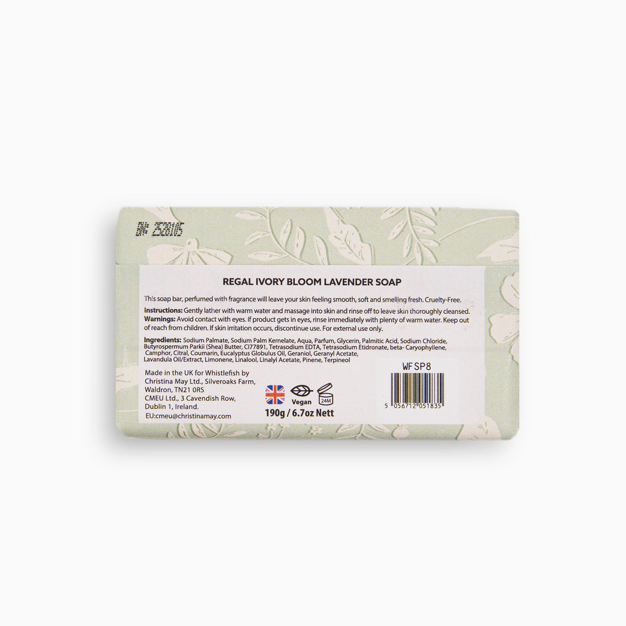 Soap-WFSP8 - Regal Ivory Bloom Lavender Soap-Whistlefish