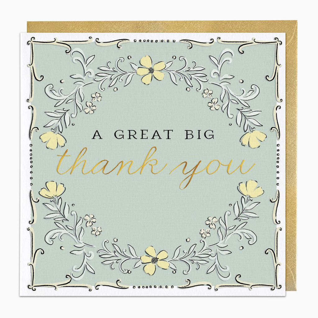 Greeting Card-H005 - Regal Thank You Card-Whistlefish