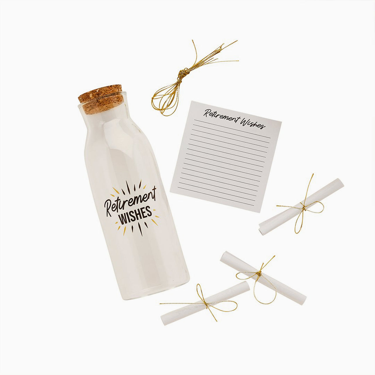 Gift-HBHR106 - Retirement Wishes In A Glass Bottle-Hootyballoo