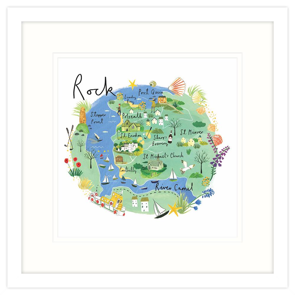 RC04F Rock Map Framed Print