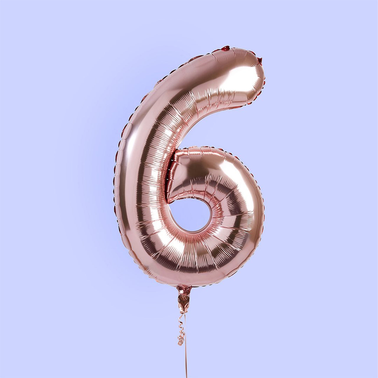 Balloons-HBNB116 - Rose Gold Number 6 Foil 34" Balloon-Hootyballoo