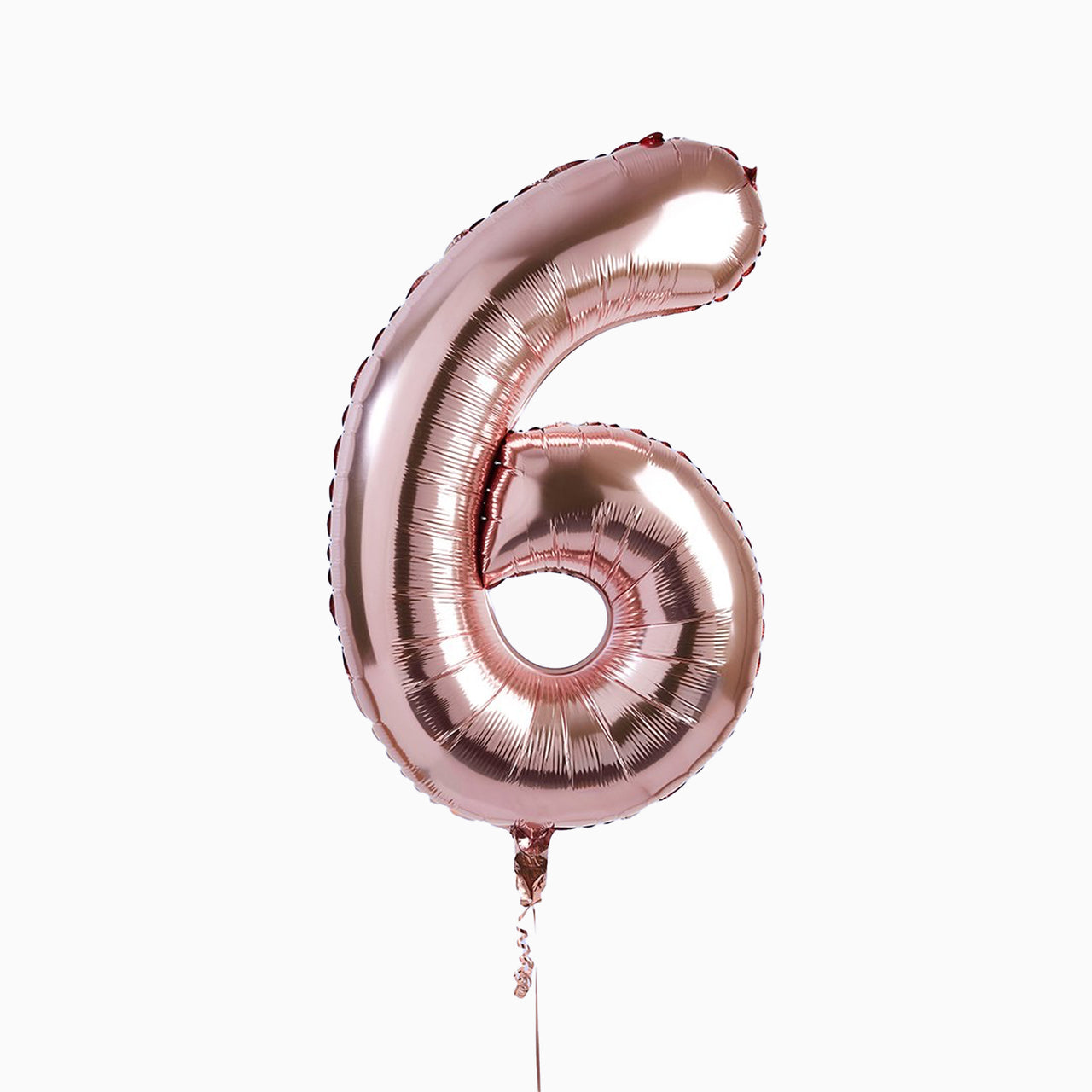 Balloons-HBNB116 - Rose Gold Number 6 Foil 34" Balloon-Hootyballoo