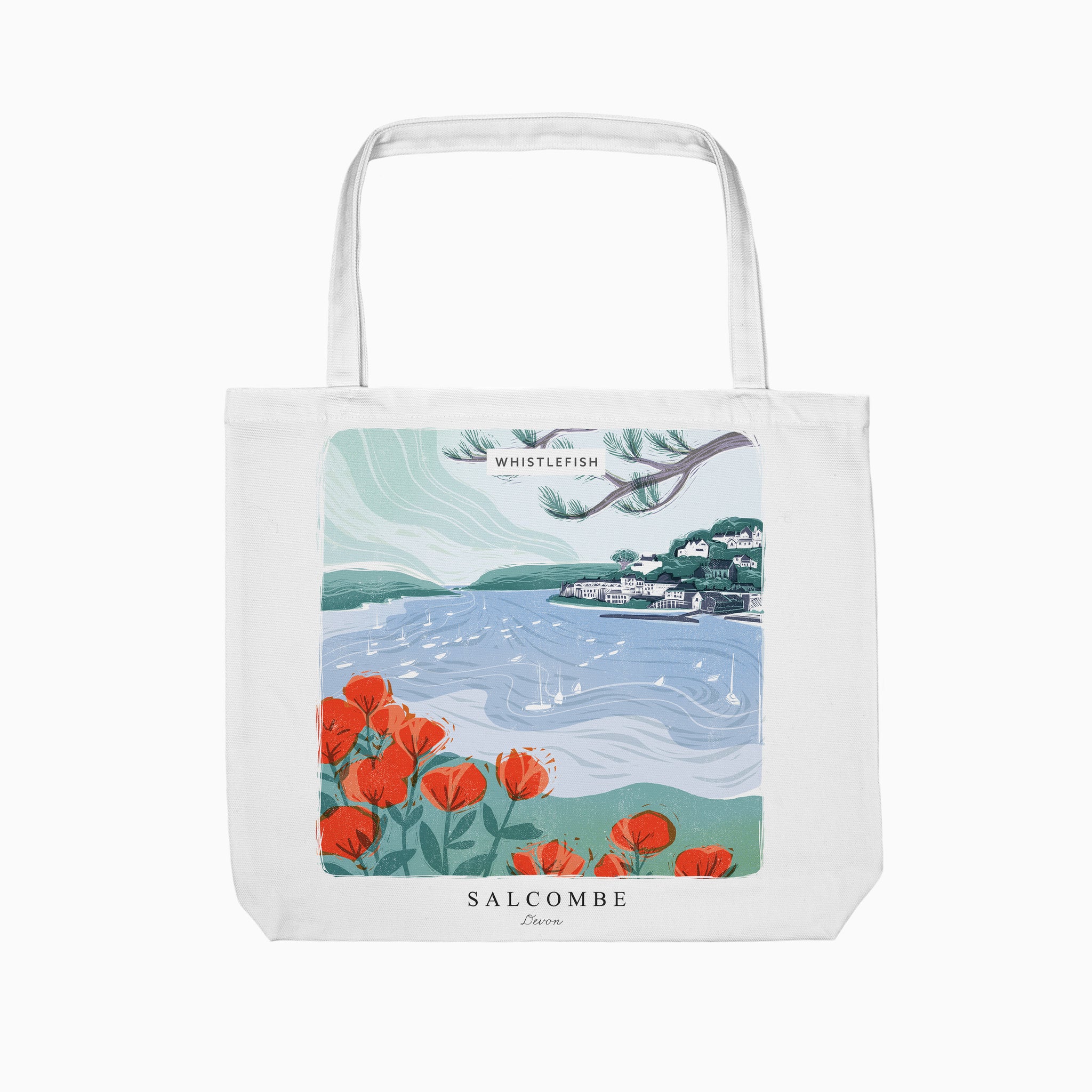 Tote Bag-WTB59 - Salcombe Cornish Lino Tote Bag-Whistlefish