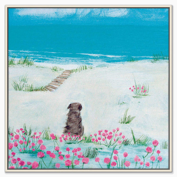 Canvas-HCC306F - Sea Pinks Small Framed Canvas-Hannah Cole