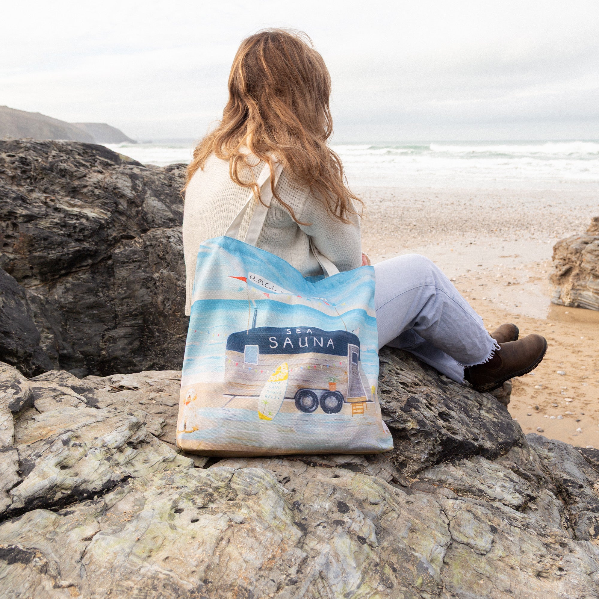 Tote Bag-HC21TB - Sea Sauna Tote Bag-Hannah Cole