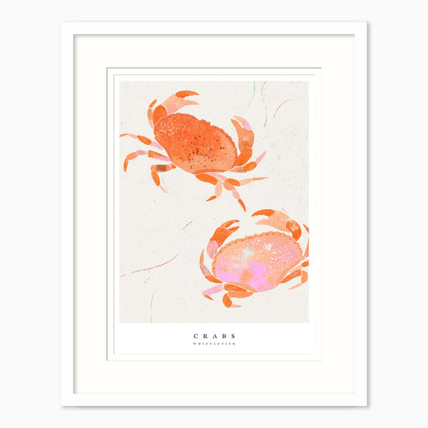 Framed Print-WF1026F - Seagrass Crabs Large Framed Print-Whistlefish