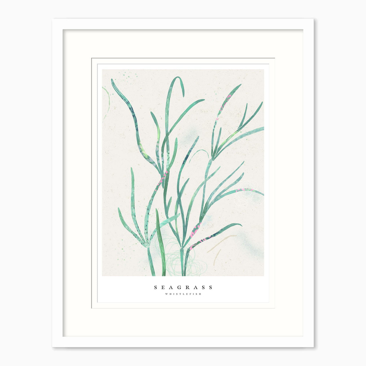 Framed Print-WF1023F - Seagrass Large Framed Print-Whistlefish