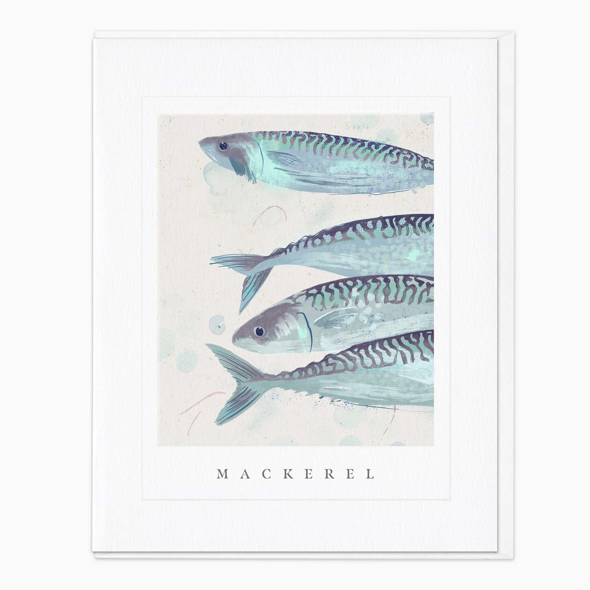 Greeting Card-G096 - Seagrass Mackerel Art Card-Whistlefish