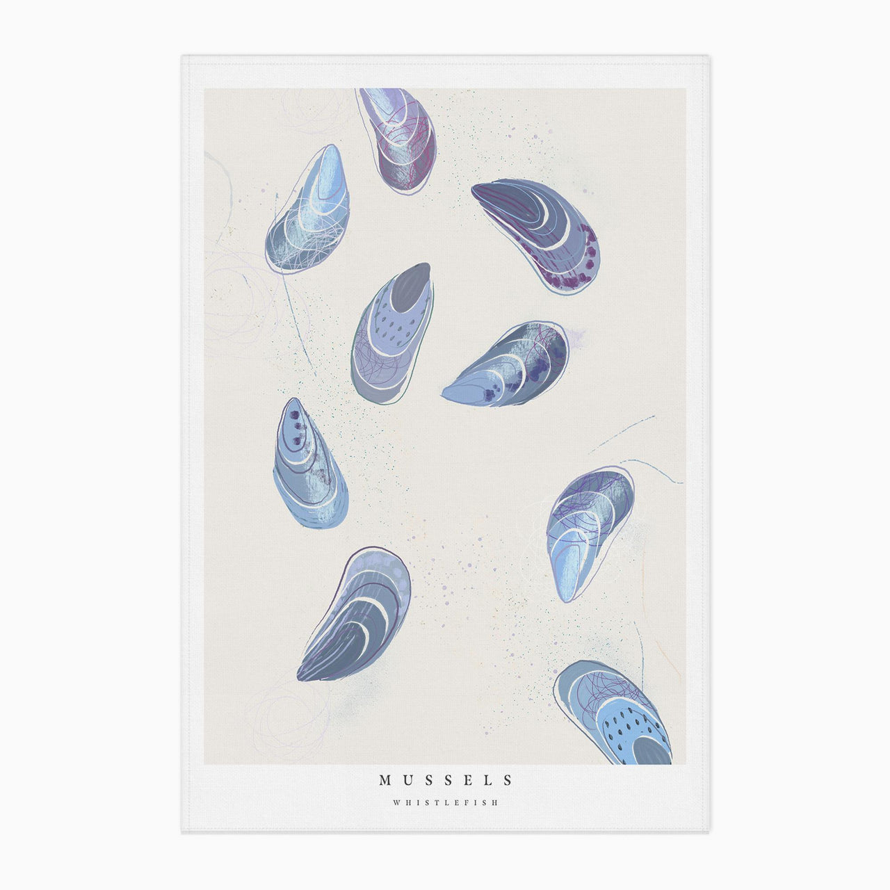Tea Towel-WTT282 - Seagrass Mussels Tea Towel-Whistlefish