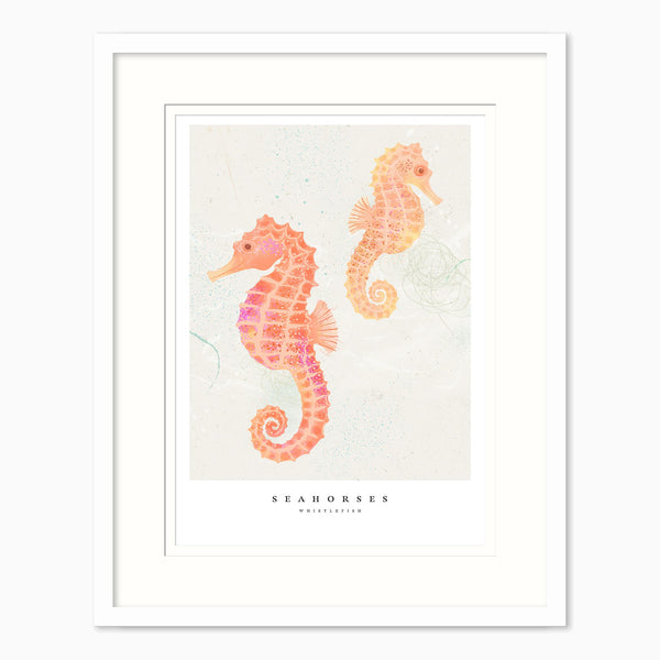 Framed Print-WF1093F - Seagrass Seahorses Large Framed Print-Whistlefish