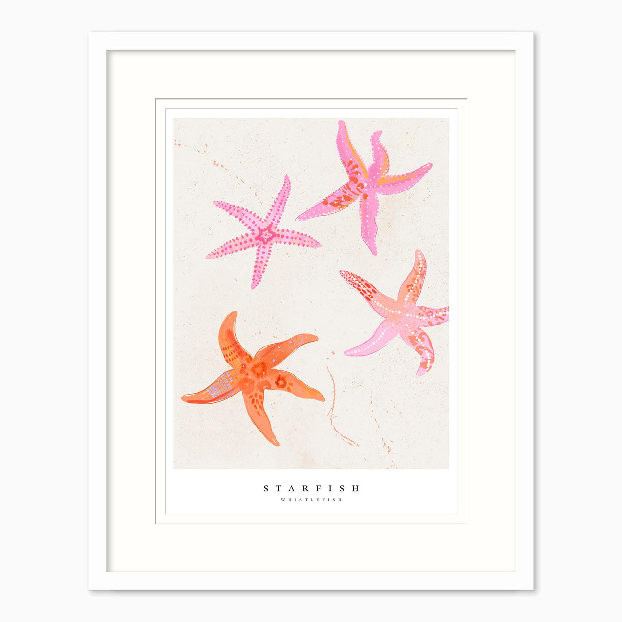 Framed Print-WF1021F - Seagrass Starfish Large Framed Print-Whistlefish