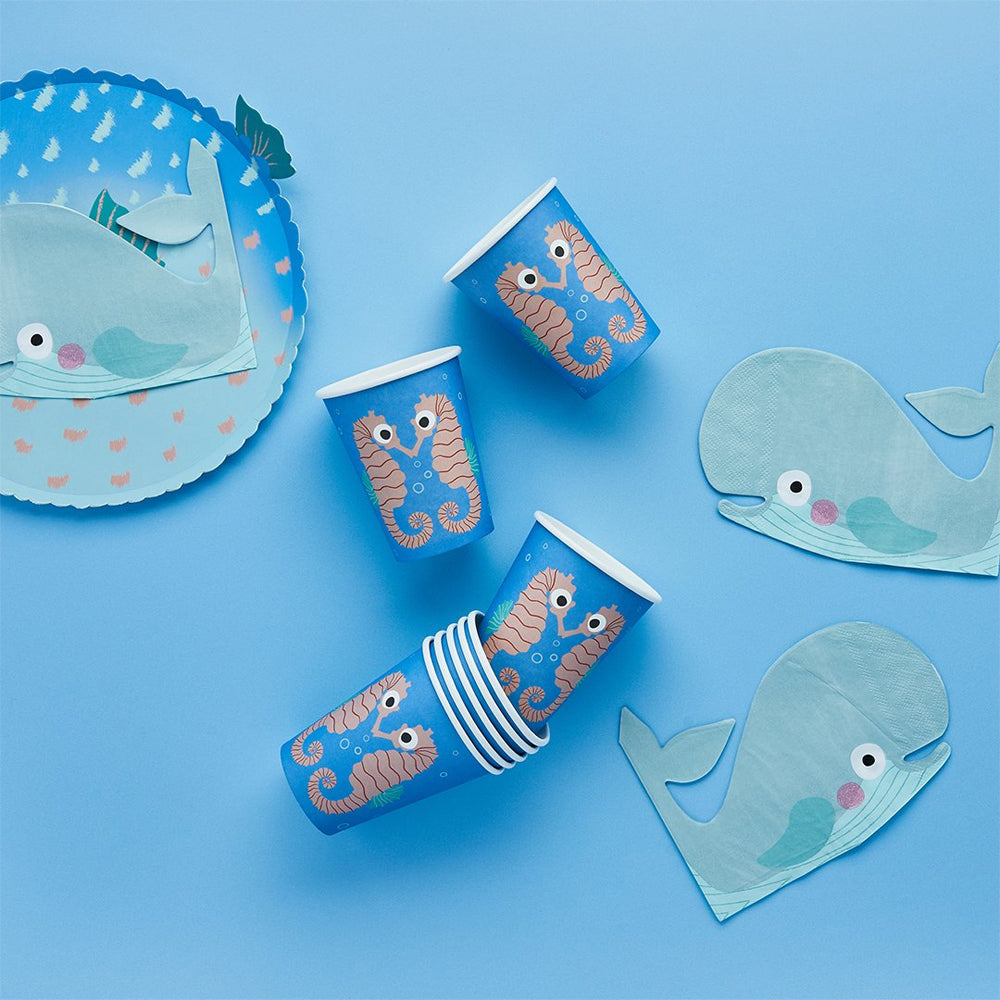 Paper Cups-HBWT106 - Seahorse Paper Cups-Hootyballoo