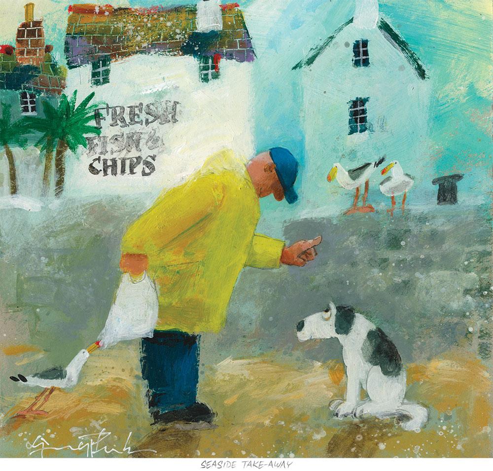 GPT77P Seaside Takeaway Art Print