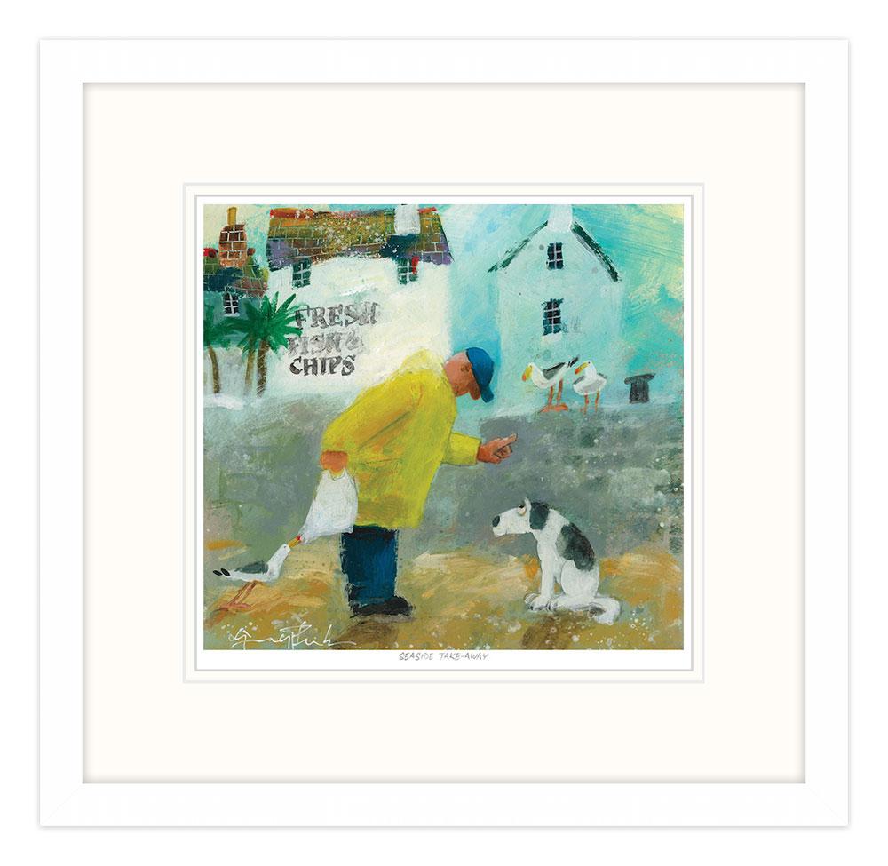 GPT77F Seaside Takeaway Framed Print