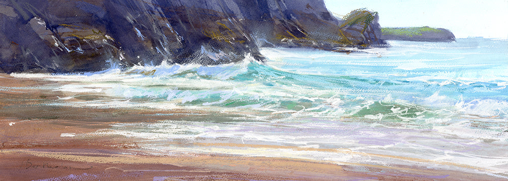 JBPA SKC 106P Shorebreak Kynance Cove Art Print
