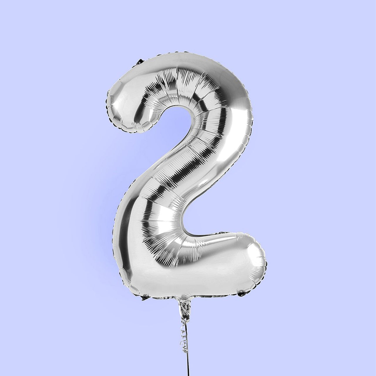 Balloons-HBNB122 - Silver Number 2 Foil 34" Balloon-Hootyballoo
