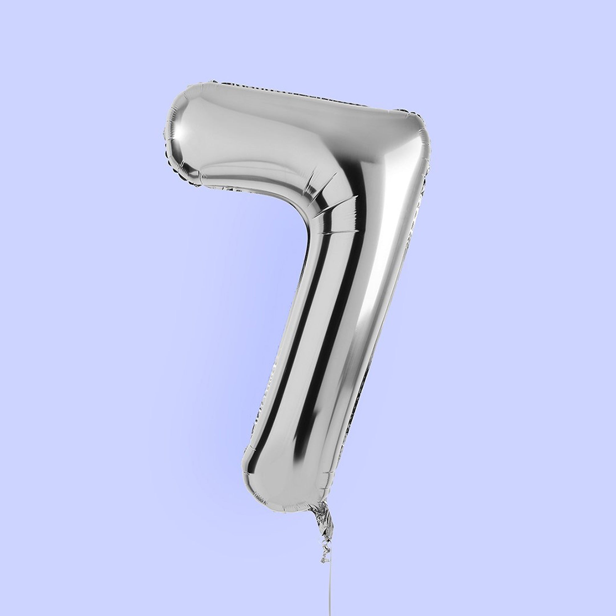 Balloons-HBNB127 - Silver Number 7 Foil 34" Balloon-Hootyballoo