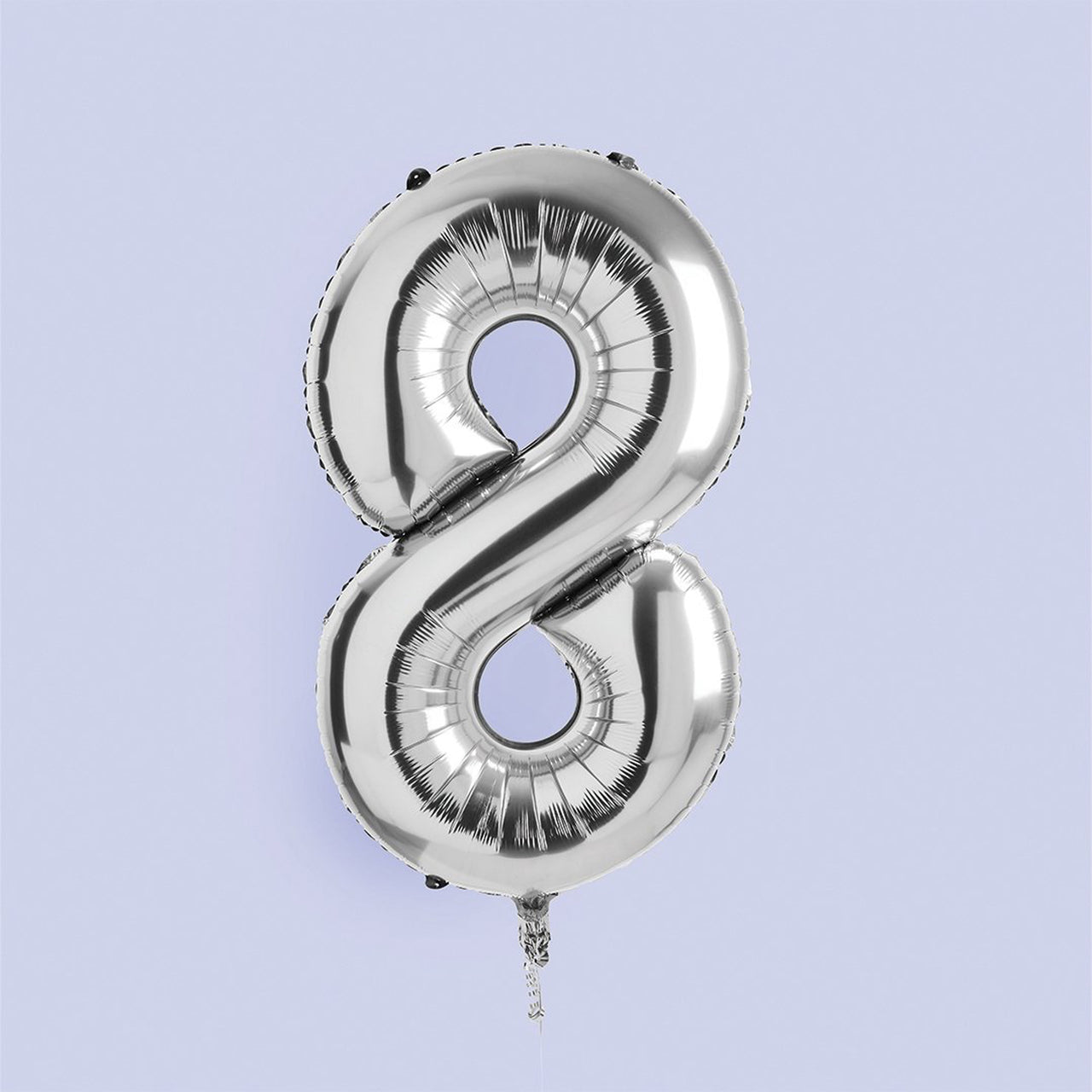Balloons-HBNB128 - Silver Number 8 Foil 34" Balloon-Hootyballoo