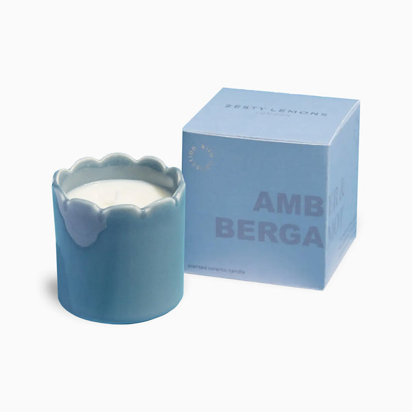 Candle-ZL_0136 - Sky Blue Candle Amber & Bergamot-Zesty Lemons