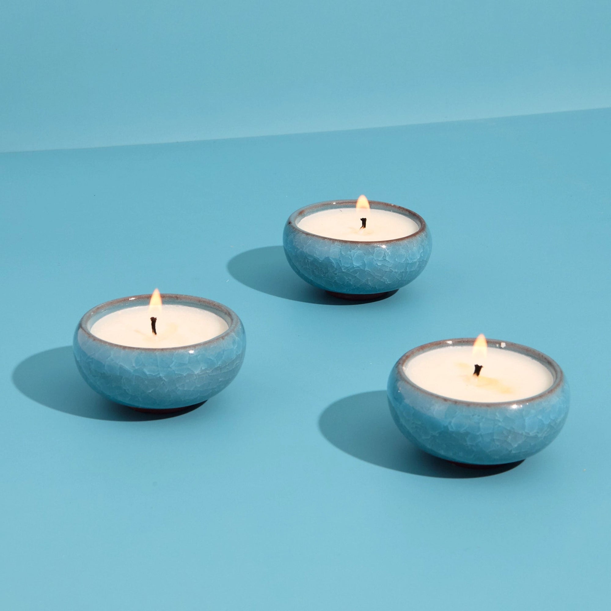 Tea Lights-ZL_0147 - Sky Blue Tea Lights Amber & Bergamot-Zesty Lemons